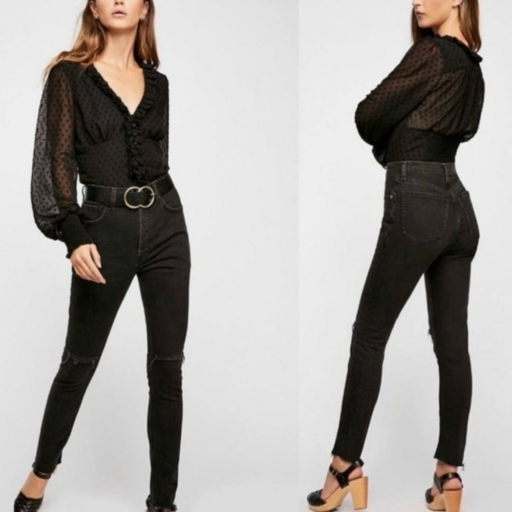 FREE PEOPLE We The Free high rise skinny jeans